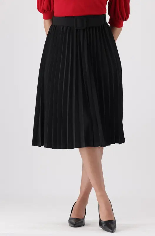Pleated skirt - Black - Ladies