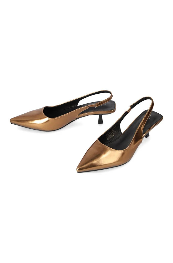 Bronze kitten heel shoes hotsell