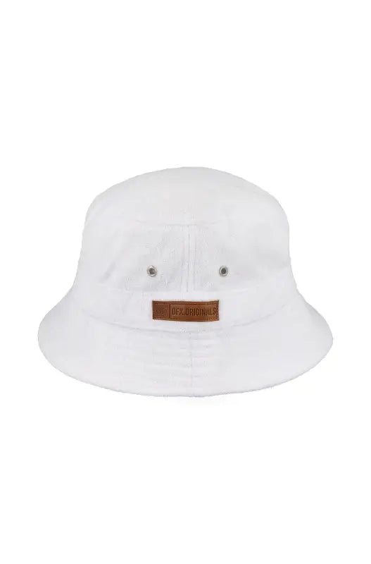 Cloth White Bucket Hat