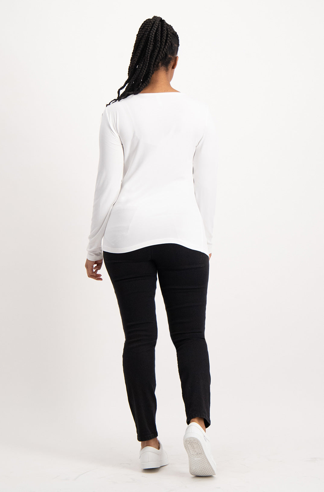 Vayla V Neck Tee _ 127572 _ White