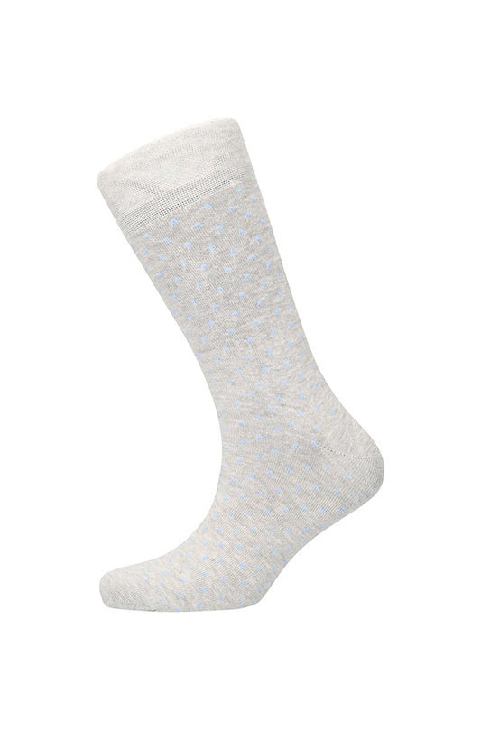 Polka Dot Single Socks _ 153168 _ Grey Mel