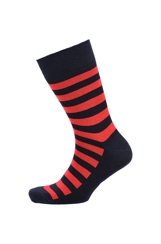 Nautical Stripe Single Socks _ 153173 _ Navy