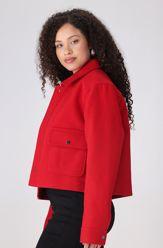 MELISSA MELTON CROP JACKET   _ 155556 _ Red