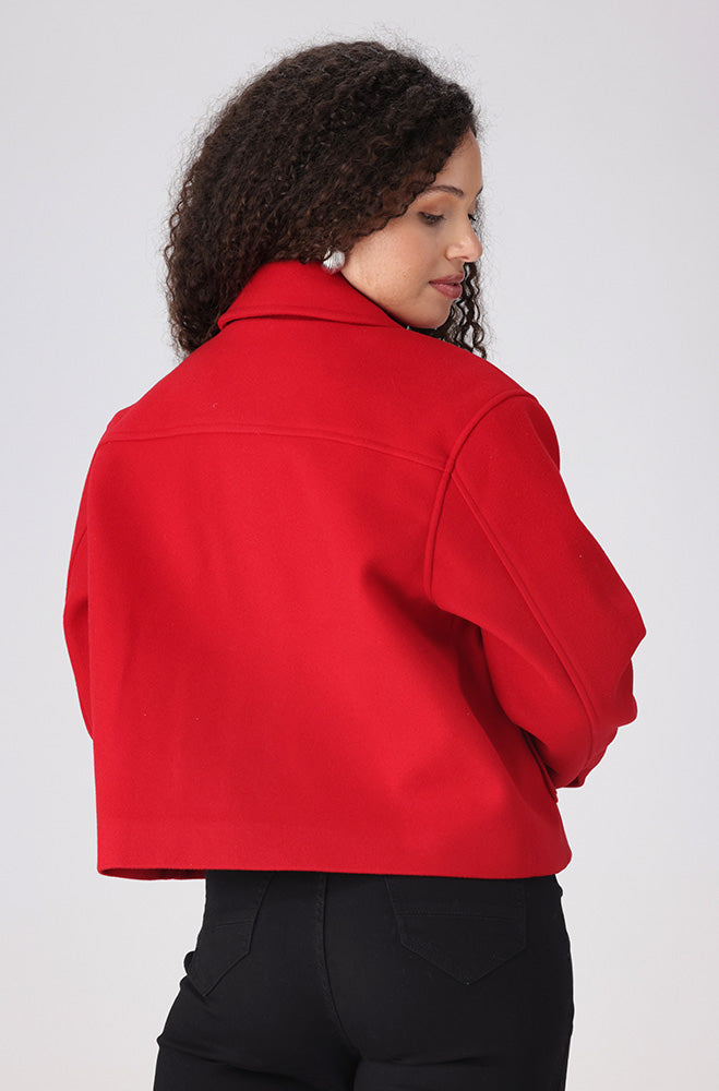 MELISSA MELTON CROP JACKET   _ 155556 _ Red