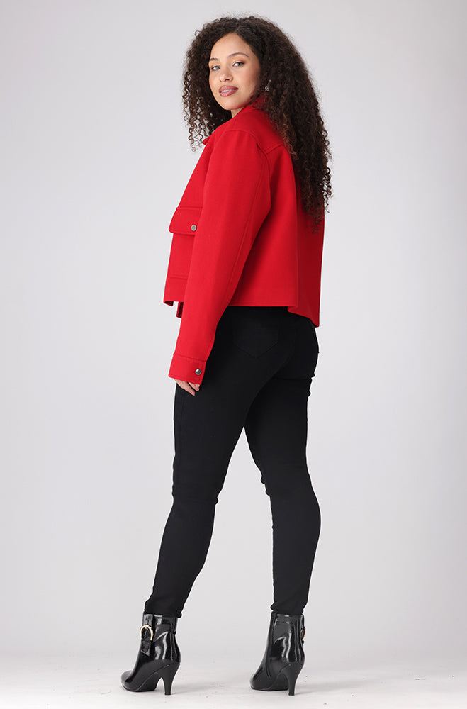 MELISSA MELTON CROP JACKET   _ 155556 _ Red