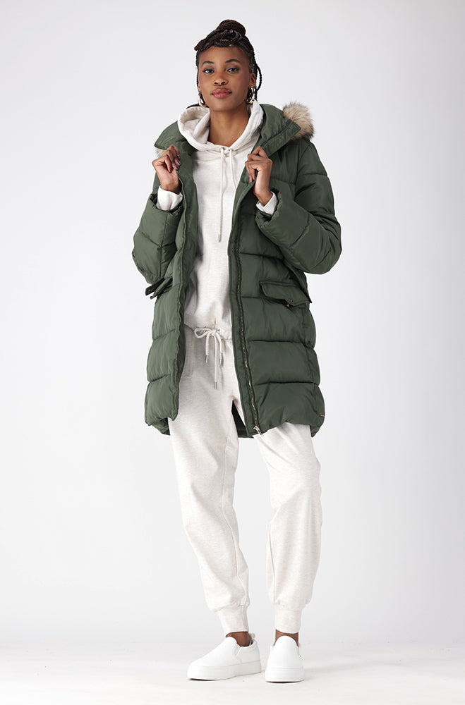 Tia Pufffer Jacket _ 155575 _ Fatigue