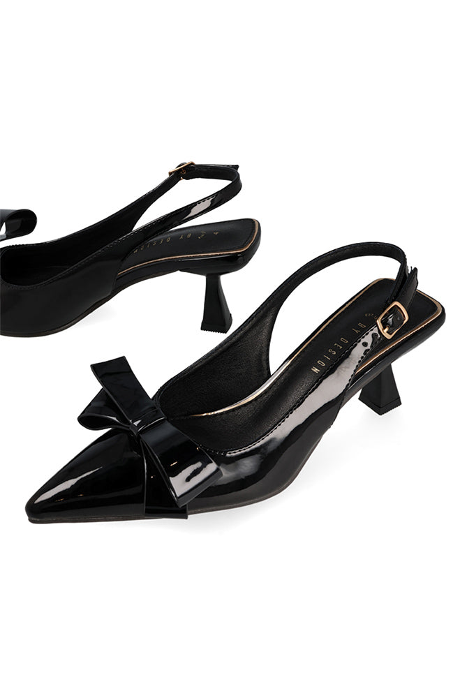 Brianna Bow Kitten Heel _ 155655 _ Black