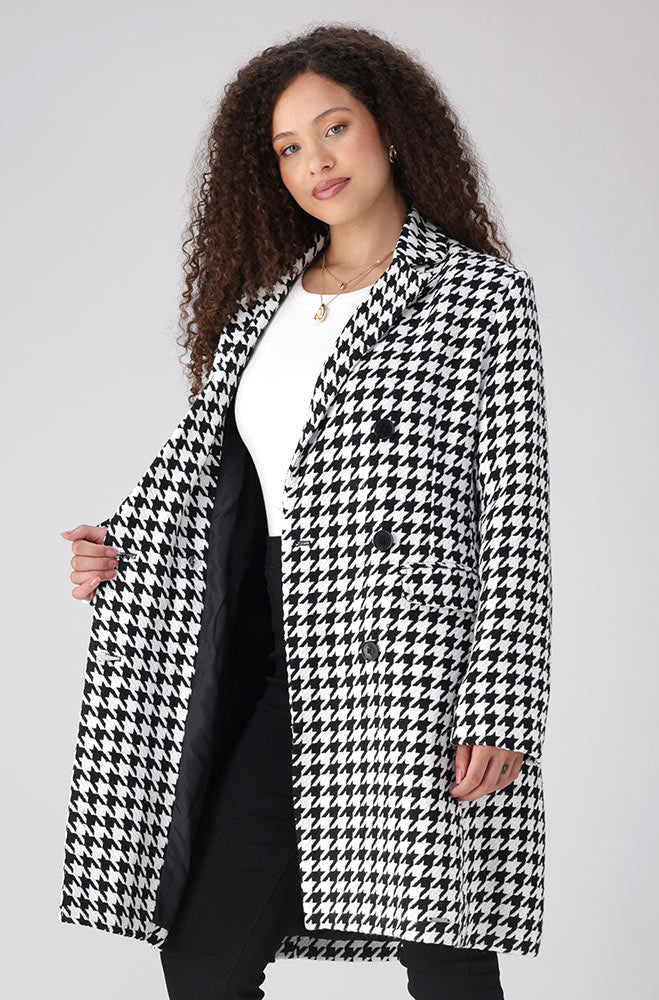 Lisa Houndtooth Melton Coat _ 155792 _ Multi