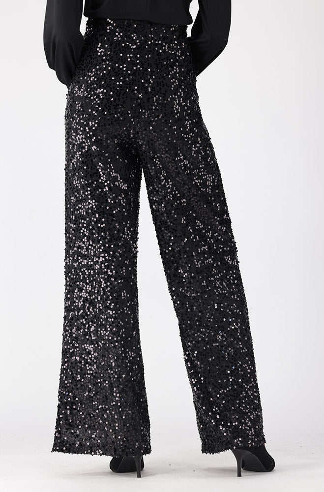 Gloria Sequin Pant _ 156131 _ Black