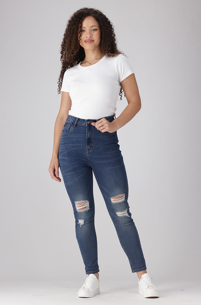 Eve High Rise Skinny Cropped _ 158581 _ Dark Wash