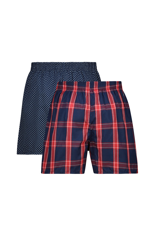 Logan Woven Boxers 2pk _ 160655 _ Red