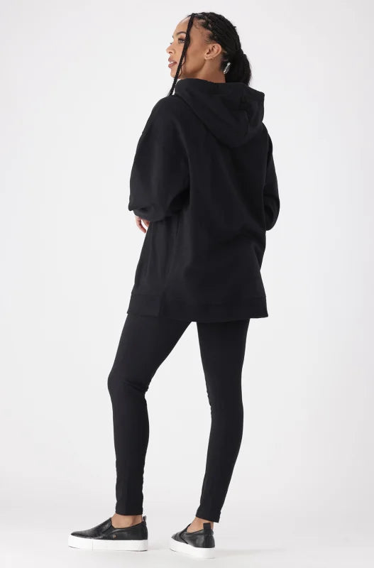 Dunns Clothing | Ladies | Alora Oversized Fleece Hoodie _ 145463 Black