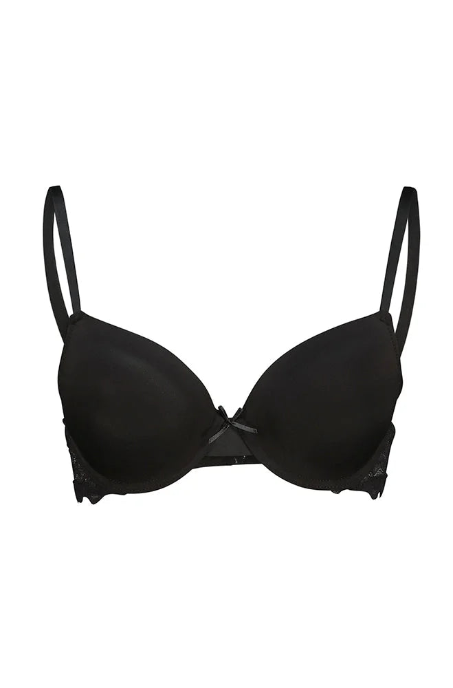 Dunns Clothing | Underwear | Blair Lace Wing Trim Bra _ 155482 Black