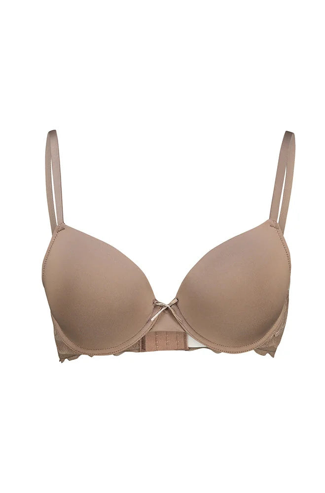 Dunns Clothing | Underwear | Blair Lace Wing Trim Bra _ 155483 Mocha