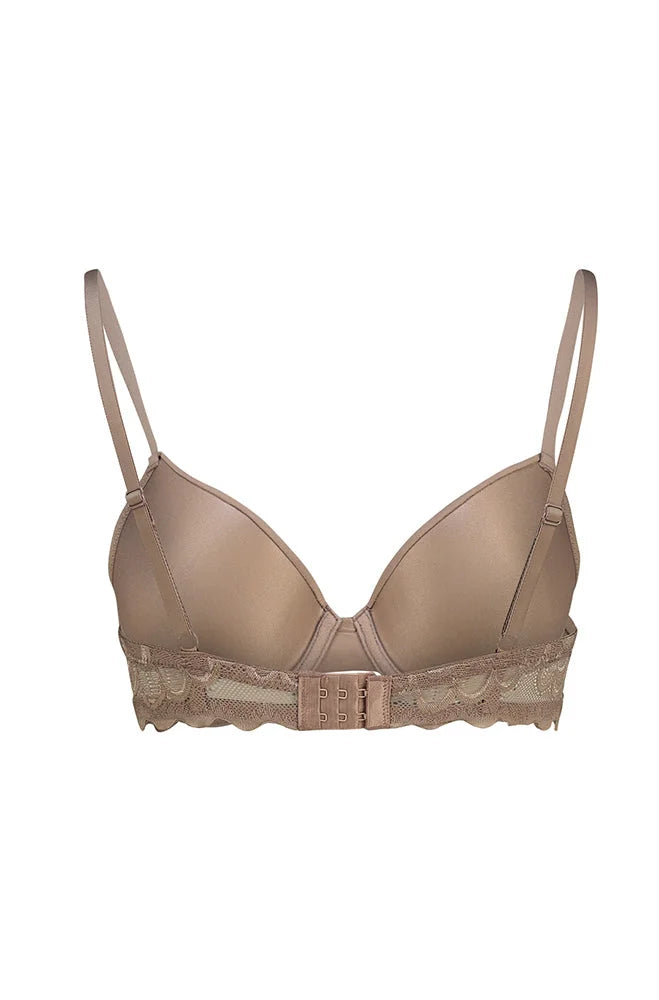 Dunns Clothing | Underwear | Blair Lace Wing Trim Bra _ 155483 Mocha