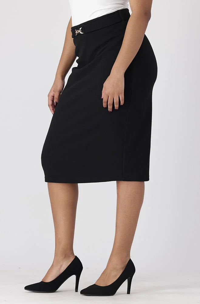 Dunns Clothing | Ladies | Brandy Pencil Skirt _ 153765 Black