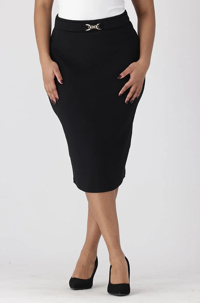 Dunns Clothing | Ladies | Brandy Pencil Skirt _ 153765 Black