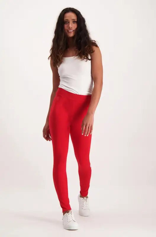 Dunns Clothing | Ladies | Lola Branded Leggings _ 141083 Red