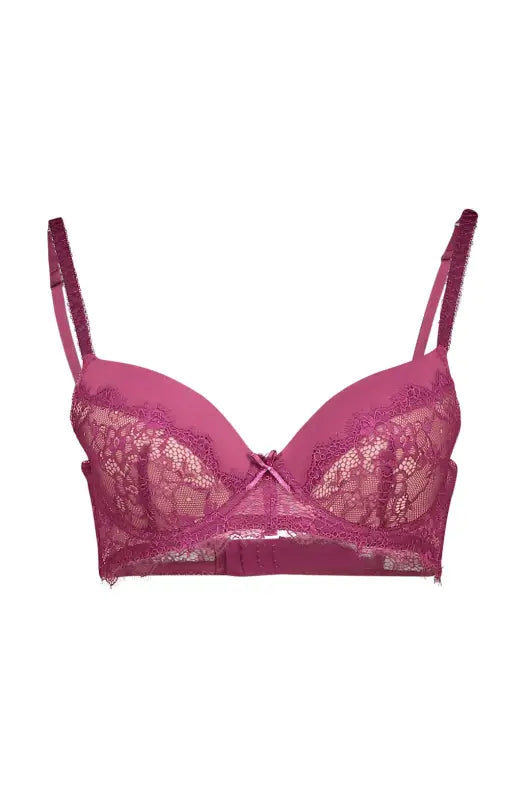 Dunns Clothing | Dani T Shirt Bra Lace/Fabric Insert _ 149037 _ Cerise ...