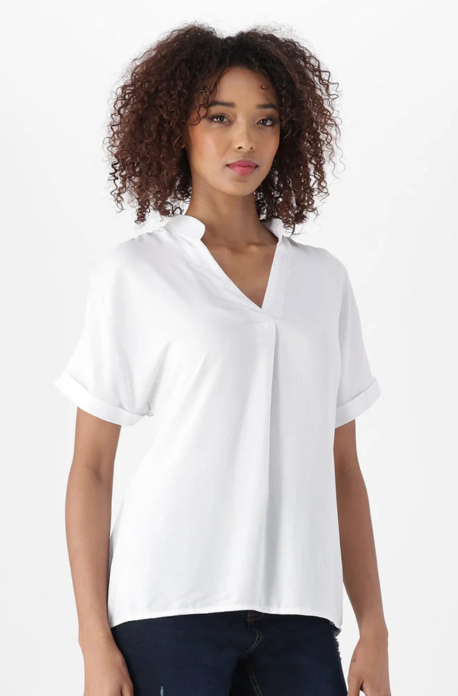 Dunns Clothing | Ladies | Edith Portifino Top _ 151341 White