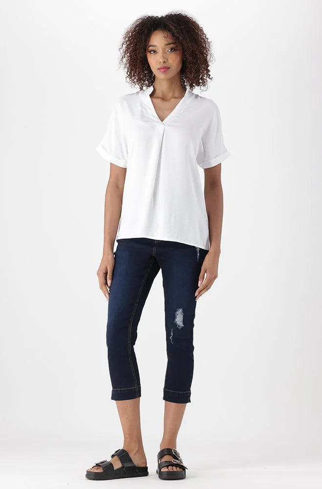 Dunns Clothing | Ladies | Edith Portifino Top _ 151341 White