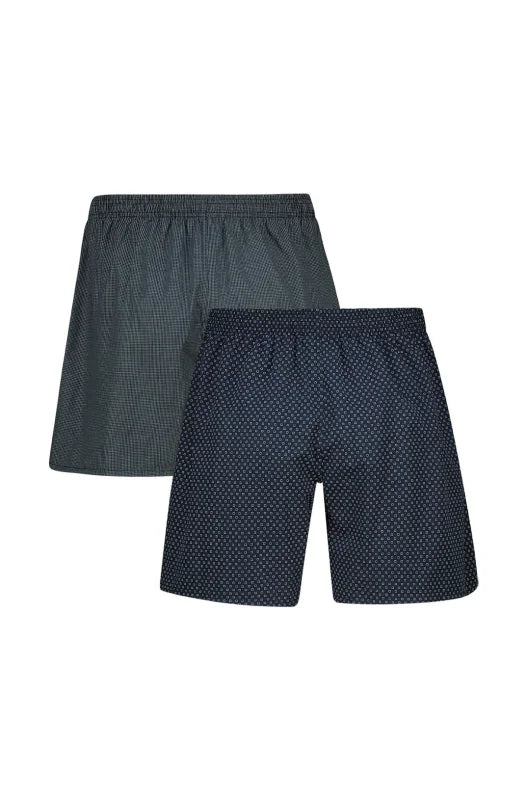 Dunns Clothing | Underwear | Imran Woven Boxers - 2 Pack _ 146419 Black