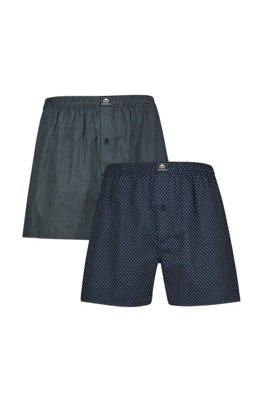 Dunns Clothing | Underwear | Imran Woven Boxers - 2 Pack _ 146419 Black