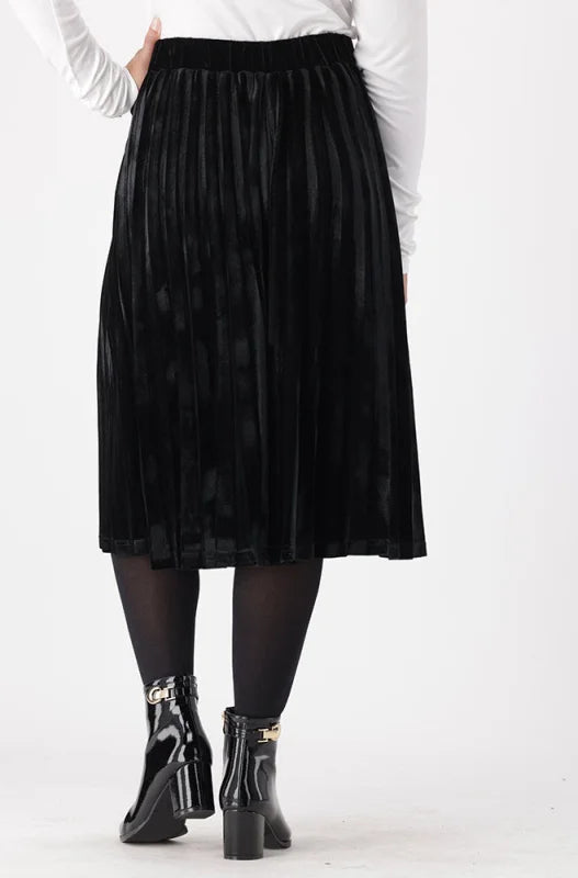 Dunns Clothing | Ladies | IRIS PLEATED SKIRT _ 148491 Black