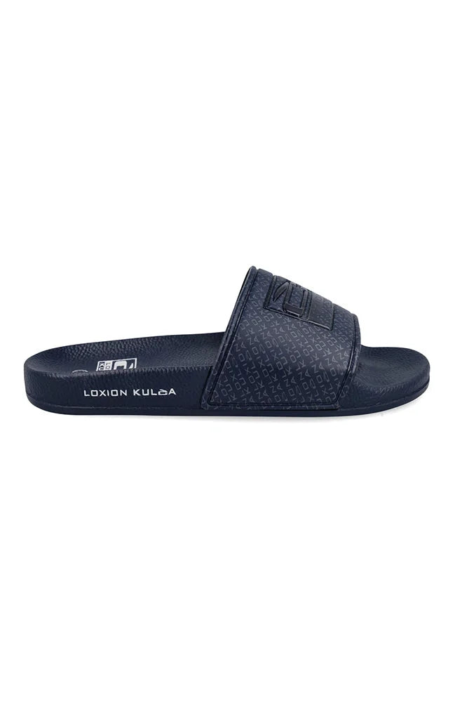 Dunns Clothing | Footwear | Loxion Kulca Gloss Debossed Slide _ 150497 Navy