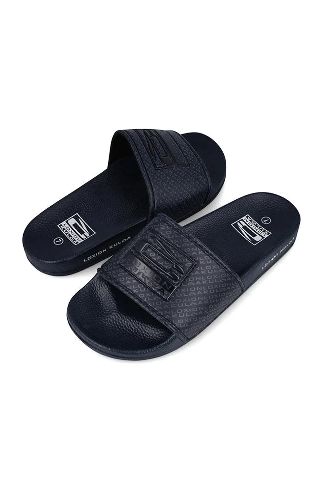 Dunns Clothing | Footwear | Loxion Kulca Gloss Debossed Slide _ 150497 Navy