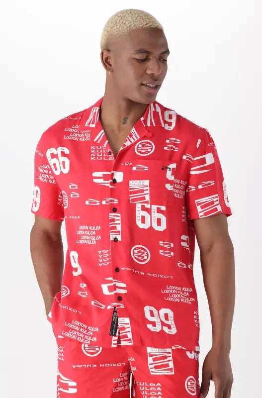 Dunns Clothing | Mens | Loxion Kulca Icon Logo Shirt _ 140413 Red