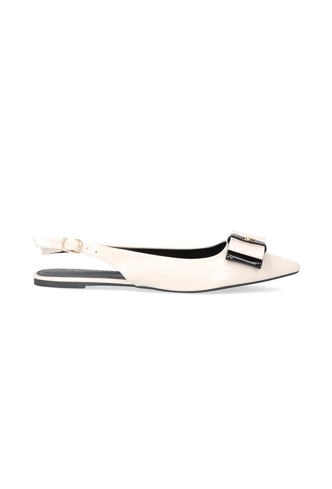 Dunns Clothing | Footwear | Malisha Bow Slingback Pump _ 153146 Milk