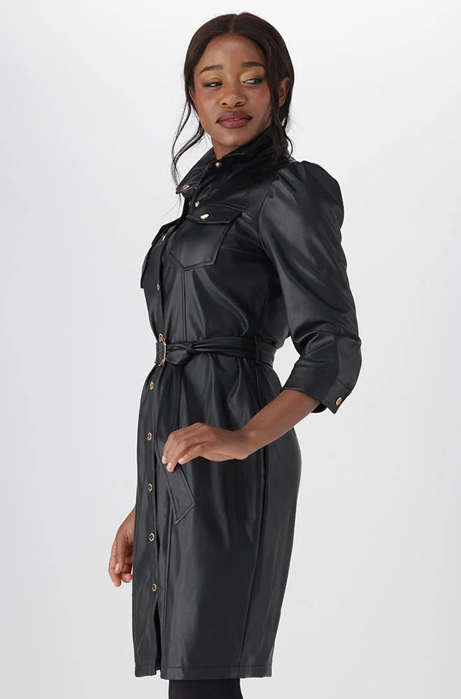 Dunns Clothing | MIA BELTED DRESS _ 148259 _ Black | R399