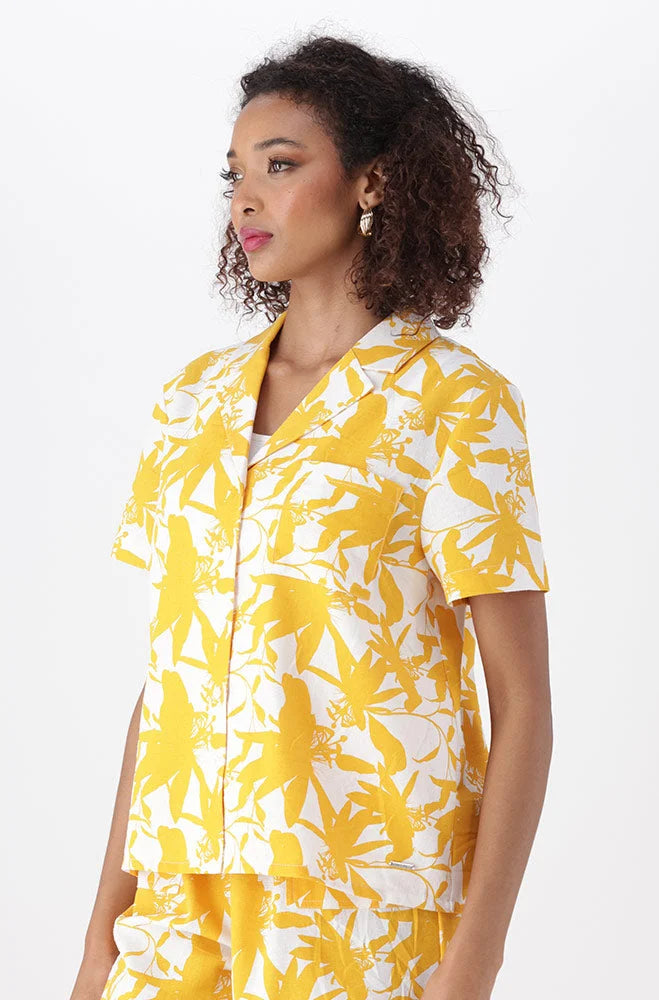 Dunns Clothing | Ladies | MIYA RESORT SHORT SLEEVE SHIRT _ 151567 Ocre