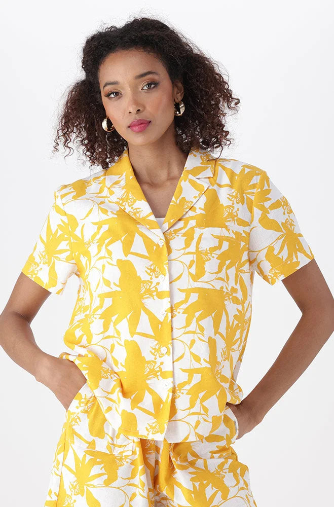 Dunns Clothing | Ladies | MIYA RESORT SHORT SLEEVE SHIRT _ 151567 Ocre