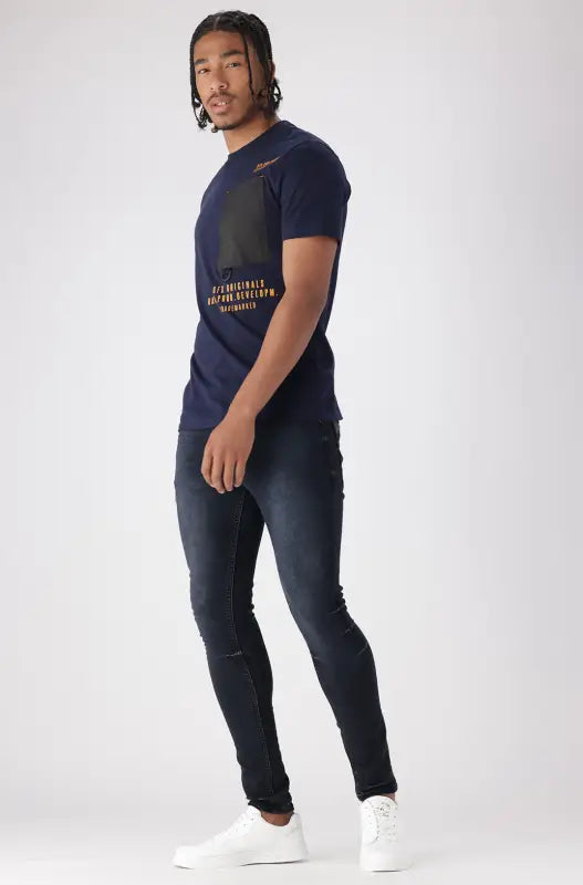 Dunns Clothing | Mens | Pinedrop Tee _ 143715 Navy