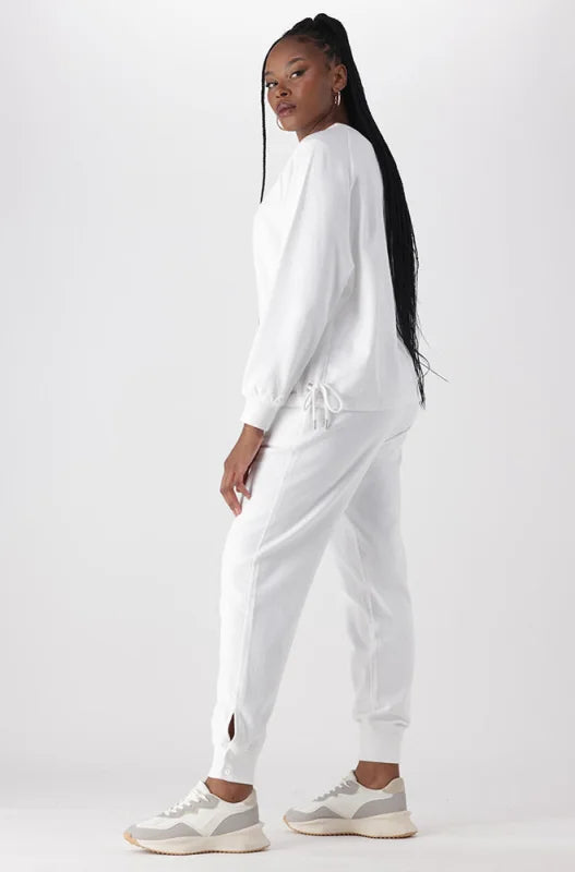 Dunns Clothing | Ladies | South Side Fleece Jogger _ 145508 White