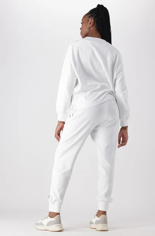 Dunns Clothing | Ladies | South Side Fleece Jogger _ 145508 White